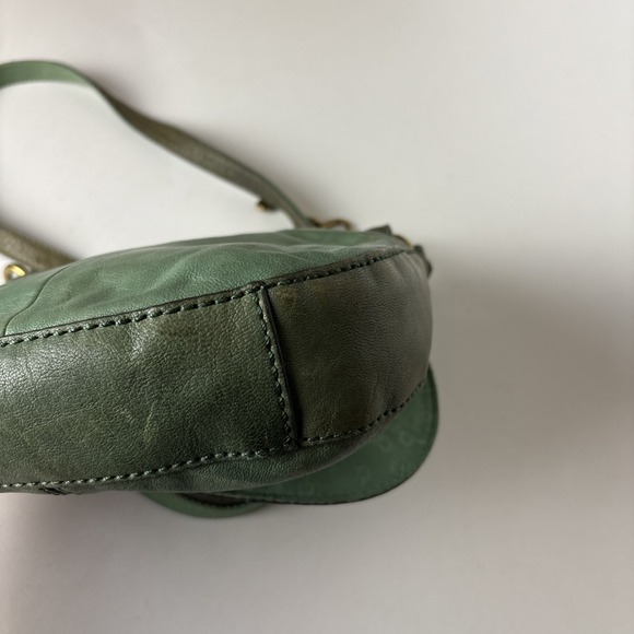 Vintage FOSSIL Y2K Crossbody Strap Leather Turn Lock Flap Bag Purse Handbag - Picture 12 of 16